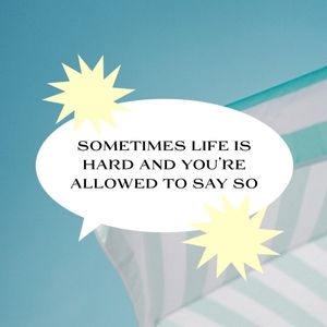 hard, star, circle, Blue Life Quote Instagram Post Template