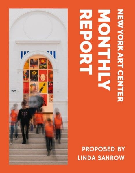designer, designers, graphic design, Orange New York Art Center Monthly  Report Template