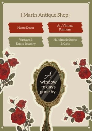 vintage, ads, gift, Antique Store Sale Poster Template