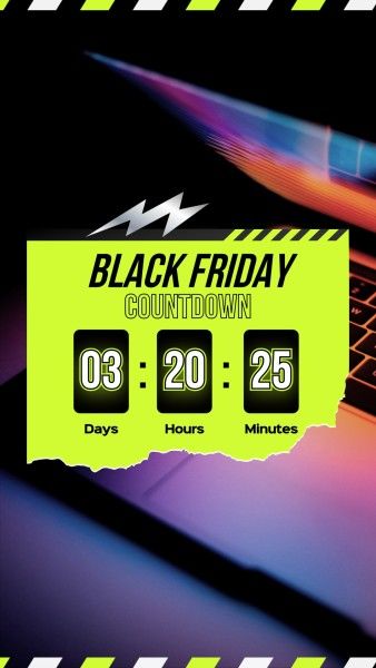 reminder, promotion, promo, Black Friday E-commerce Online Shopping Branding Countdown Instagram Story Template