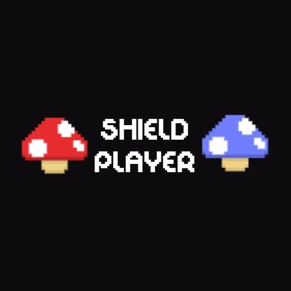 player, play, mushroom, Black Vintage Video Game Logo Template