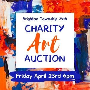 bid, sale, artwork, Charity Art Auction Instagram Post Template