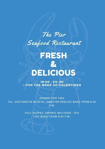 sale, promotion, strategic solution, Seafood Restaurant Poster Template