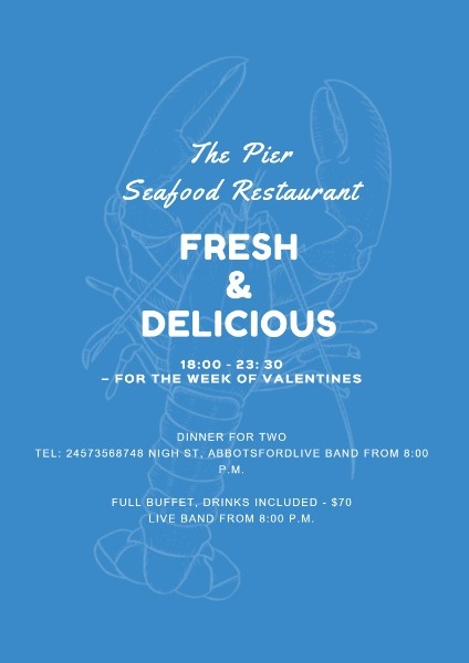 Seafood Restaurant Poster