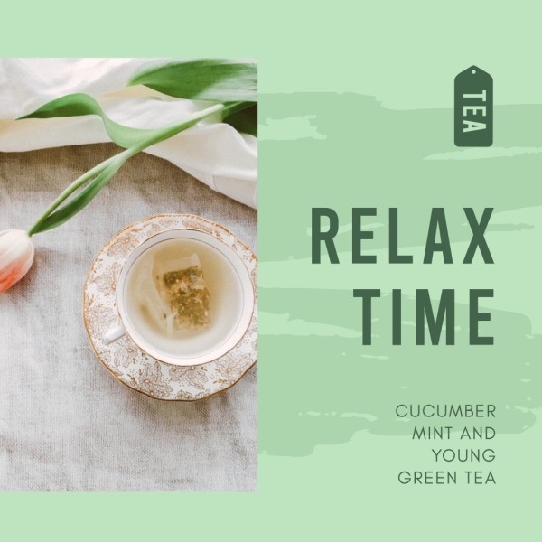 Organic Green Tea Drink Marketing Branding Instagram Post