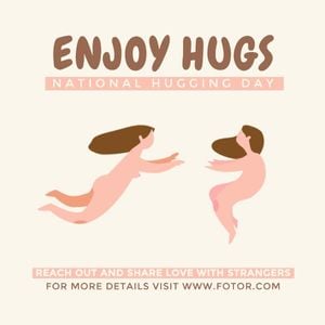 hugs, woman, festival, National Hugging Day Instagram Post Template Instagram Post Template