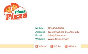 store, sale, retail, Pizza Shop Business Card Template