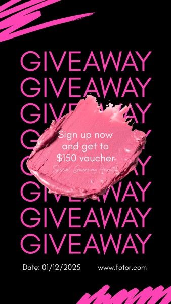 giveaway, e-commerce, online shopping, Black Friday Beauty Countdown Instagram Story Template