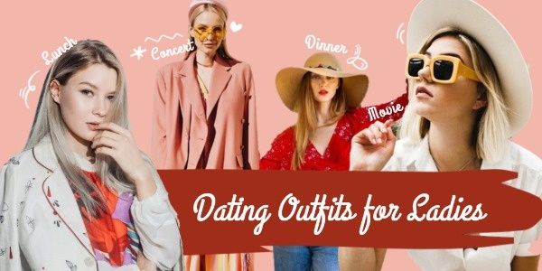 beauty, fashion, dress, Dating Outfits Twitter Post Template