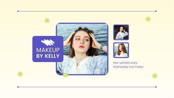 Beige Makeup Collage Youtube Banner Youtube Channel Art