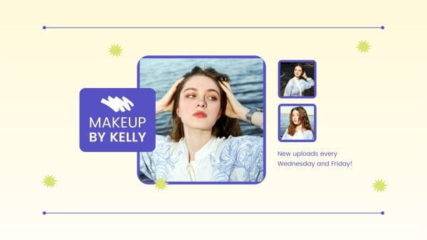 Beige Makeup Collage Youtube Banner
