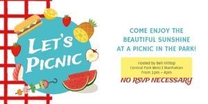 Cute Picnic Party Invite Twitter Post