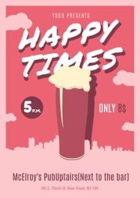 sale, sales, business, Pink Happy Times Flyer Template