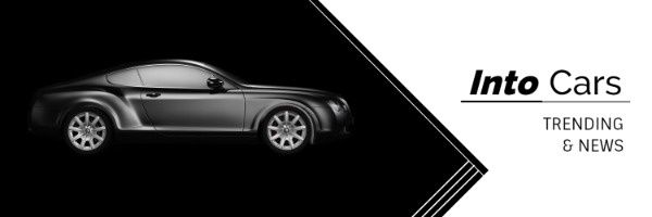 Black And White Car News Banner Twitter Cover