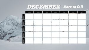 雪に覆われた12月カレンダー カレンダー