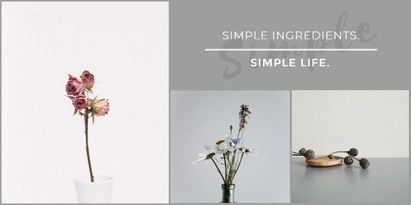 minimalism, flower, inspiration, Simple Lifestyle Twitter Post Template