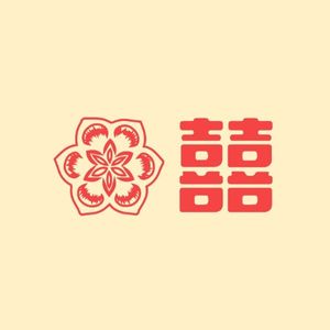flower, wedding, character, Chinese Marriage ETSY Shop Icon Template