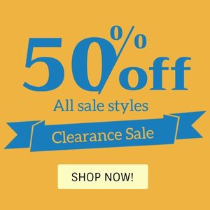 banner, Yellow And Blue Clearance Sale Instagram Post Template