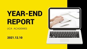 annual report, business, marketing, Yellow Black Year End Report Presentation Template