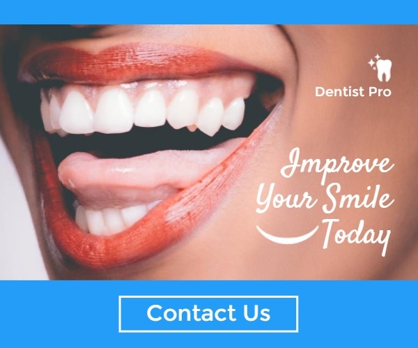 Blue Dental Clinic Online Ads Large Rectangle