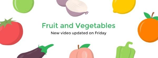 food, video updated, fruit and vegetables, Fruits And Vegetables Facebook Cover Template