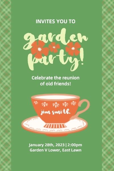 Green Background Of Garden Afternoon Tea Party Pinterest Post