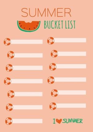 to do list, schedule, organize, Summer bucket list Planner Template