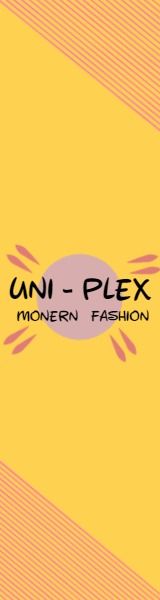 business, promote, promoting, Uni-Plex Fashion Yellow Wide Skyscraper Template