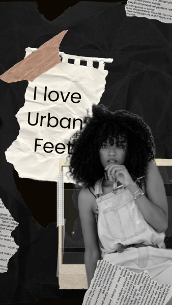 Black Woman Urban Feet Fashion Sale Instagram Story