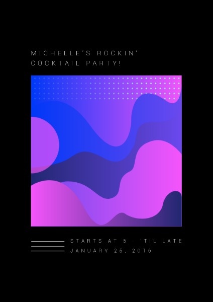 Michelle's Rockin' Cocktail Party Poster