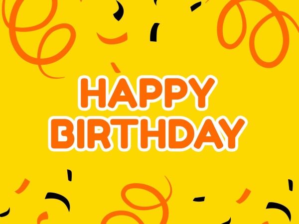 poster, birthday, happy birthday, Yellow Happy Birth Card Template