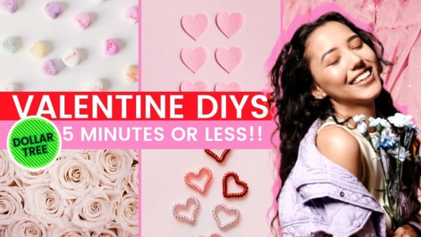Pink Quick Valentines Day Handmade DIY Gift Ideas Youtube Thumbnail