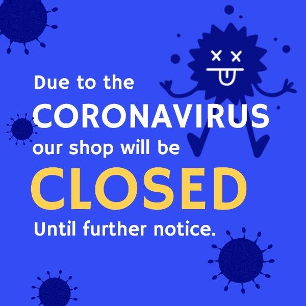 medical, hospital, clinic, Shop Closed Notice Instagram Post Template