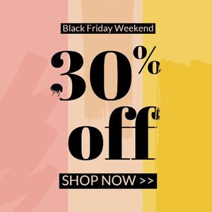 sale.discount, make up, cyber monday, Pink And Orange Black Friday Sale Instagram Post Template