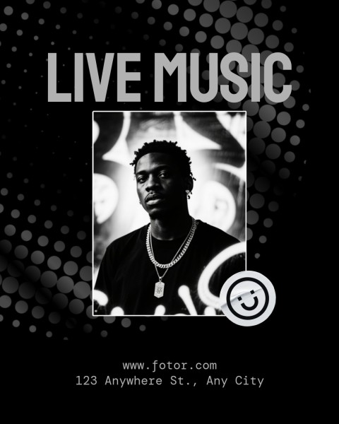 Dark Black Pop Music Show