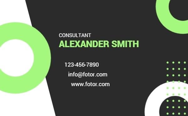 shape, market, commercial, Simple Consultant Business Card Template