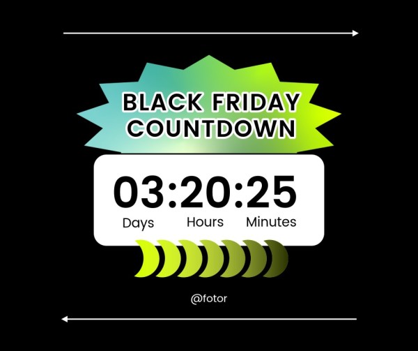 Black Friday Promotion Countdown Facebook帖子