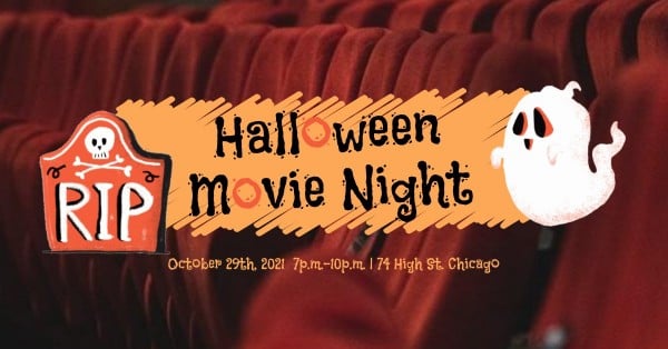 Halloween Movie Night Facebook Event Cover