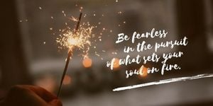 Inspiring Quote With  Firework Twitter Post