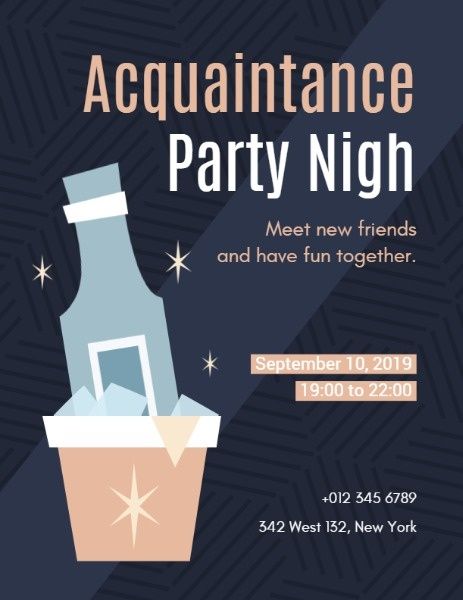 friend, marketing, business, Acquaintance Party Night Program Template