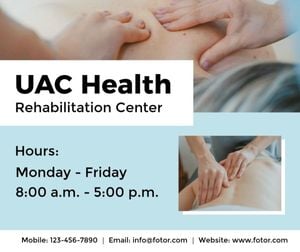 rehabilitation, business, doctor, Blue UAC Health Facebook Post Template