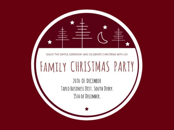 event, xmas, festival, Family christmas party Card Template
