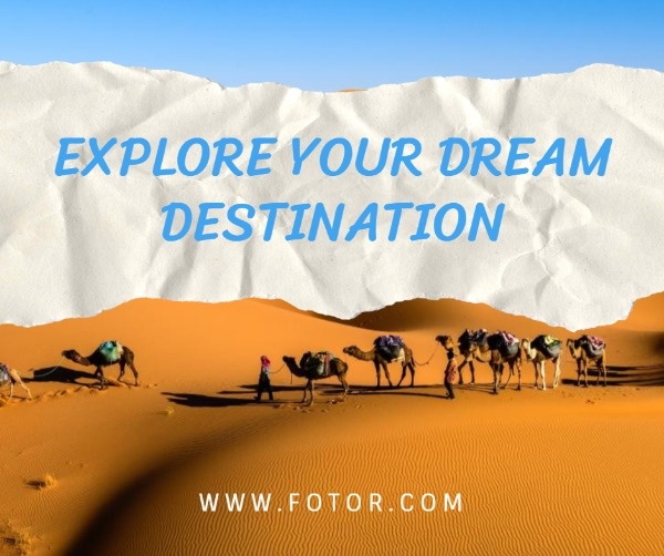 Desert Travel Online Ads Facebook Post