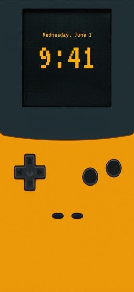 黒と黄色のシンプルなゲームボックス HDモバイル壁紙