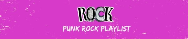 Purple Punk Rock Playlist Soundcloud Banner