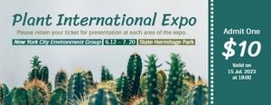 cactus, plants, exhibition, Green Plant International Expo Ticket Template