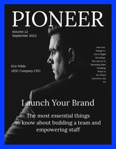 Black Pioneer Company Leader Magazine Book Magazine Cover