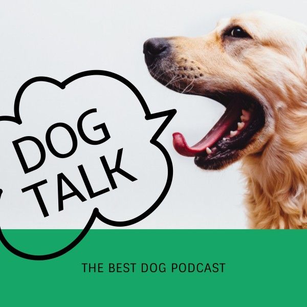 puppy, pet, cute, New Dog Talk Podcast Cover Template