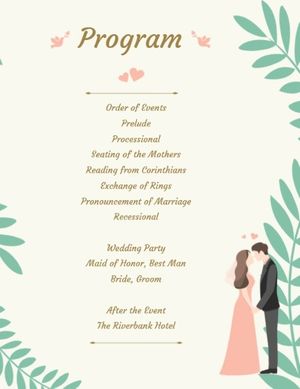 结婚典礼 流程单
