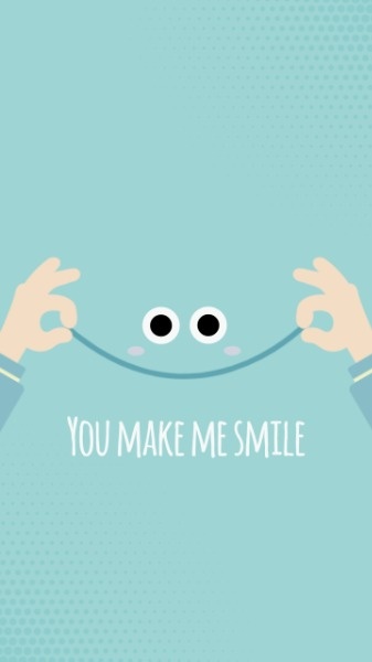 Smiling Cartoon Face Mobile Wallpaper